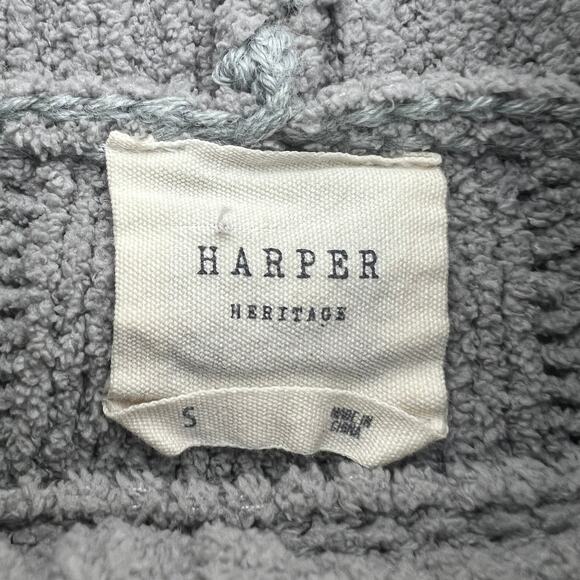 Harper Heritage Gray Plush Cropped Turtleneck Sweater Size S - Picture 6 of 8